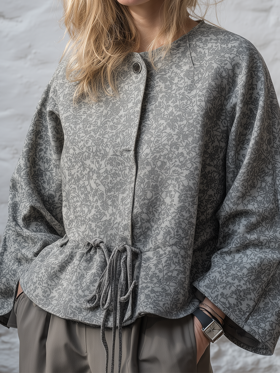 Bohemian Grey Printed Top