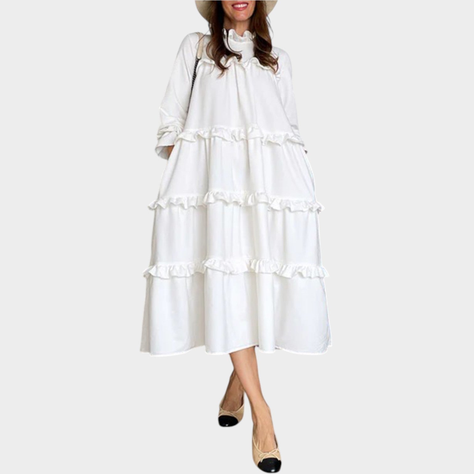 Effortless Tiered Midi Dress
