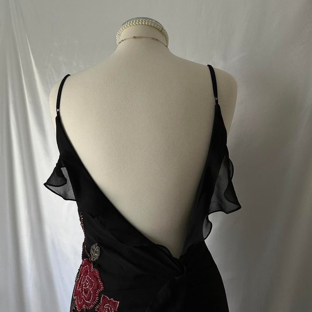Sue Wong Women's Black and Red Dress