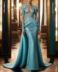 Women's Long Sleeve Hollow Embroidery Dress