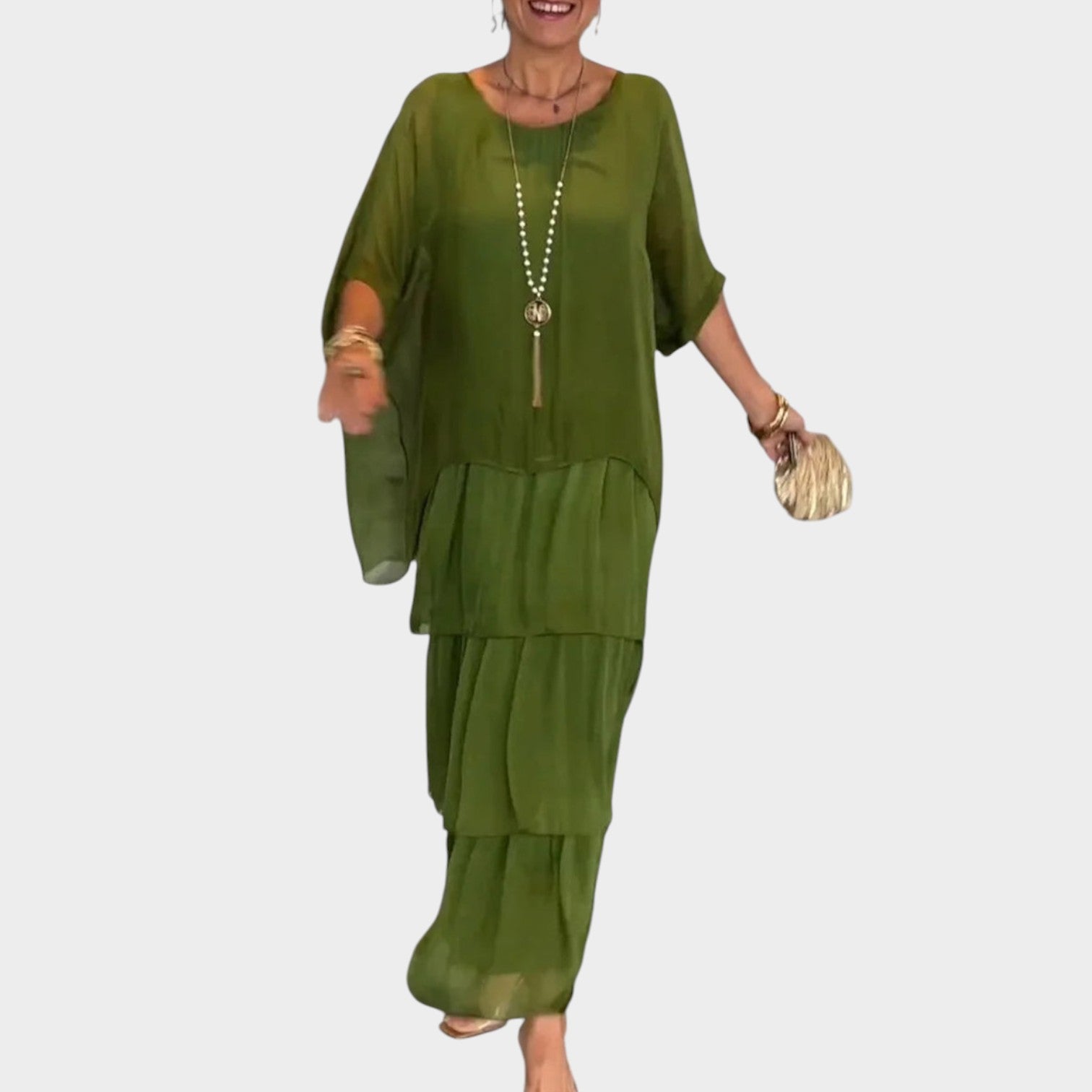 Flowing Layered Maxi Dress