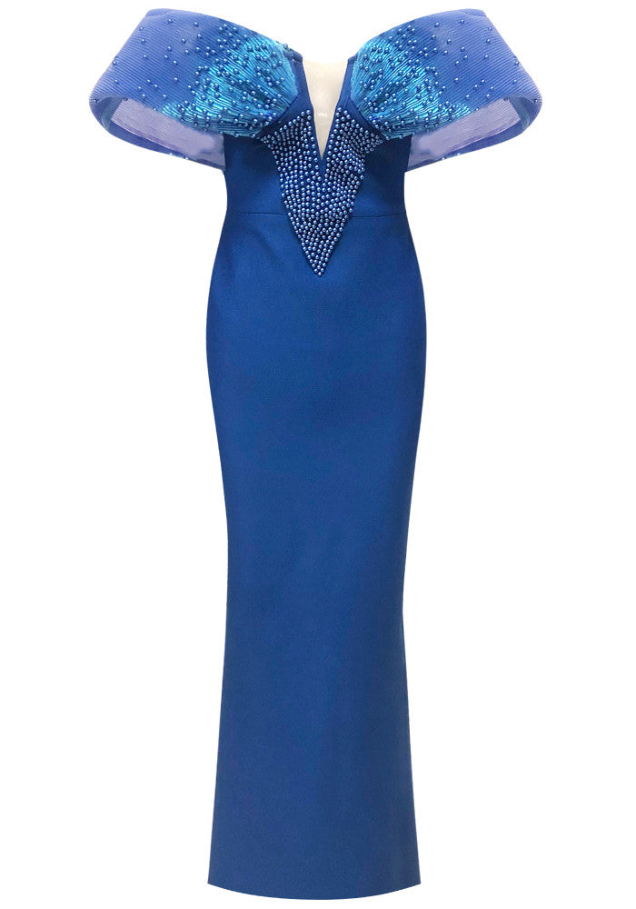 Bardot Pearl Maxi Dress Blue