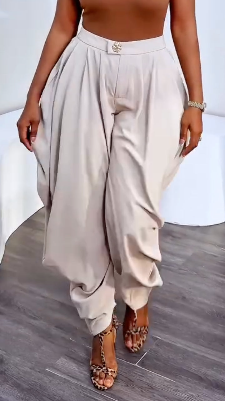 High-Waisted Wide Leg Harem Pants