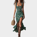Floral Ruffle Midi Dress