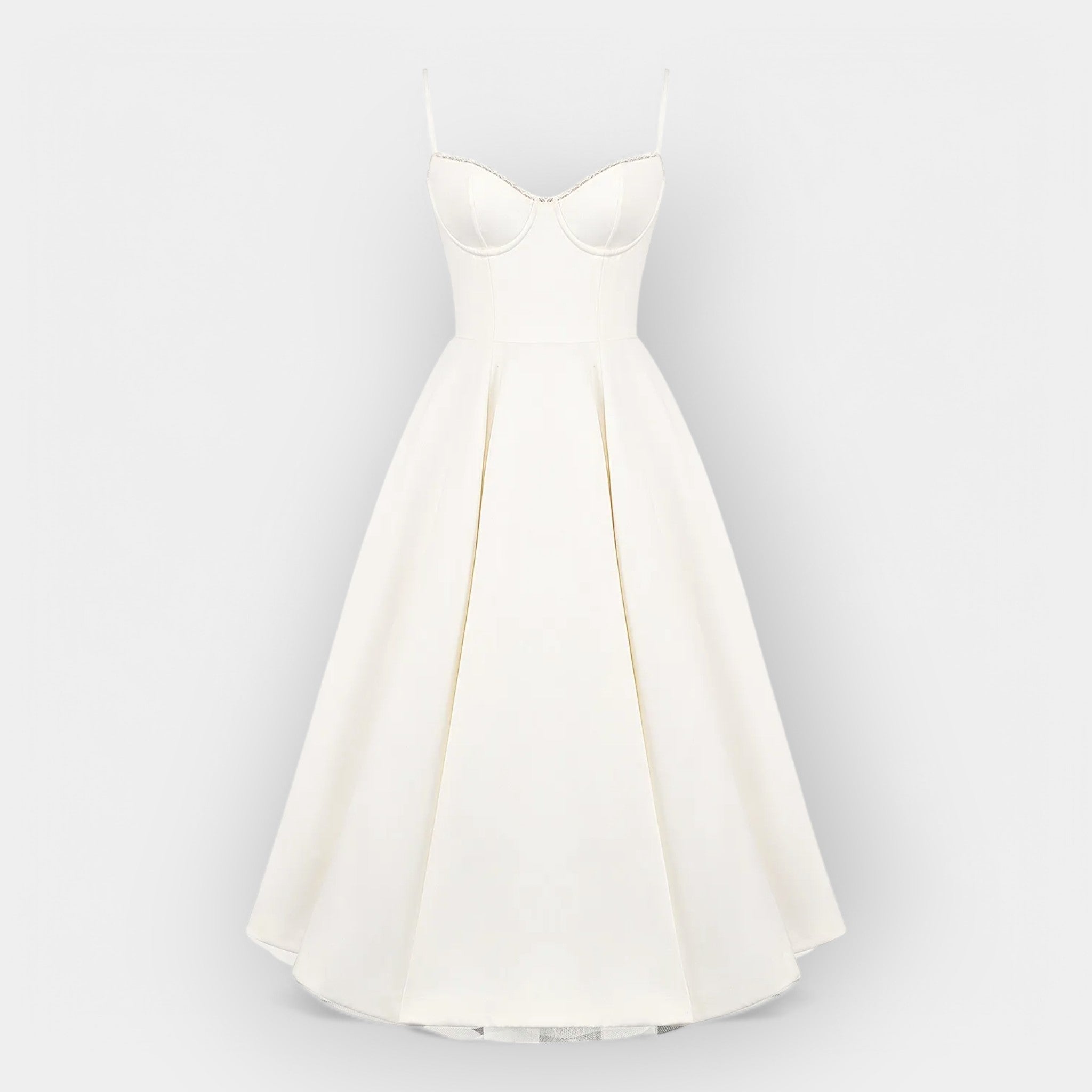 Simple White Midi Dress