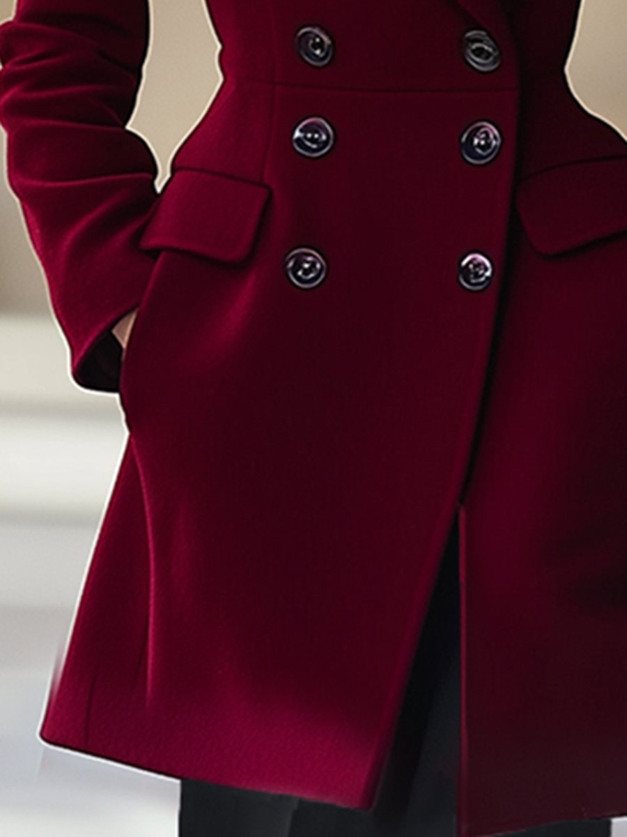 [24-hour shipping out]High-End Temperament Waist Lapel Coat