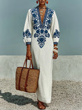 Loose-fit Casual Linen And Cotton Dress