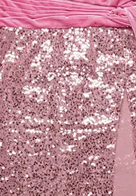 Strapless Sequin Draped Maxi Dress Pink