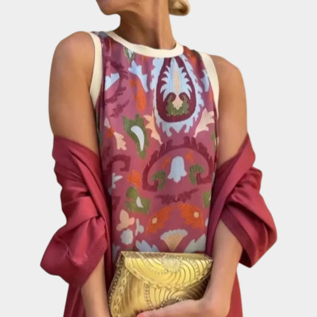Sleeveless Maxi Dress With Lightweight Cardigan