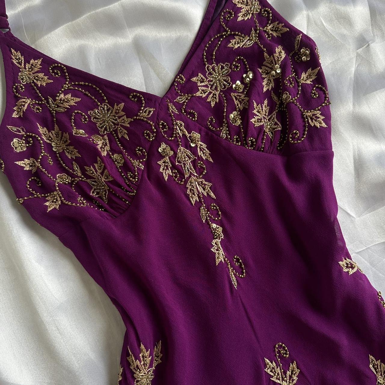 Women's Purple and Gold Dress