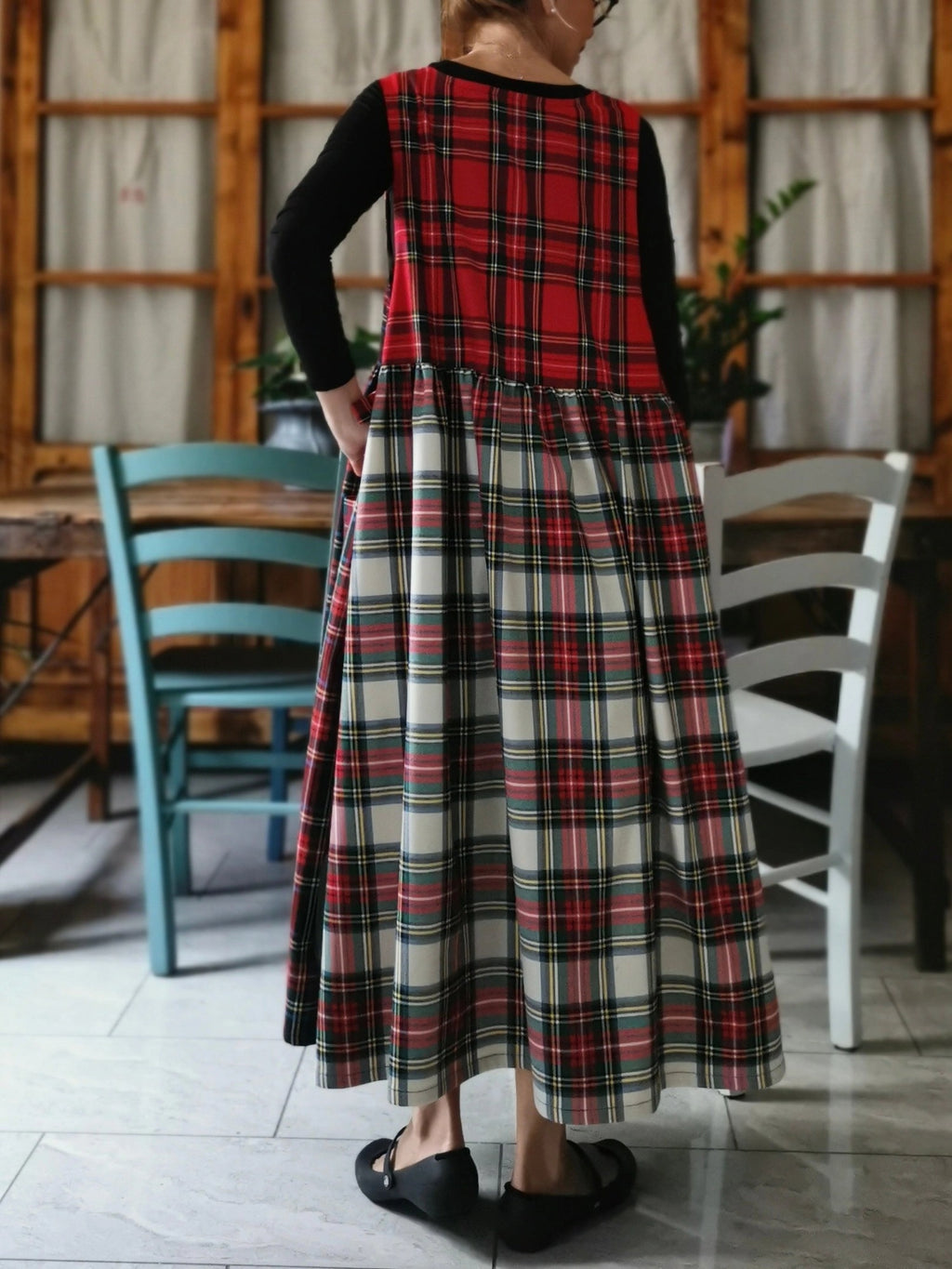 Patchwork Tartan Apron - 3