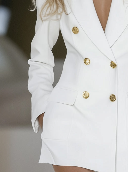 [24-hour shipping out]High-end Elegant Long-Sleeved Suit Mini Dress