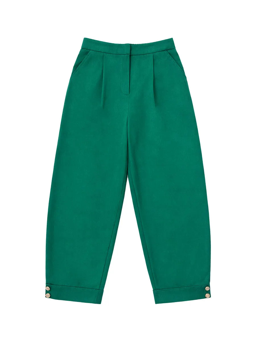 High Waisted Wide Leg Pleated Split-Joint Pants Trousers