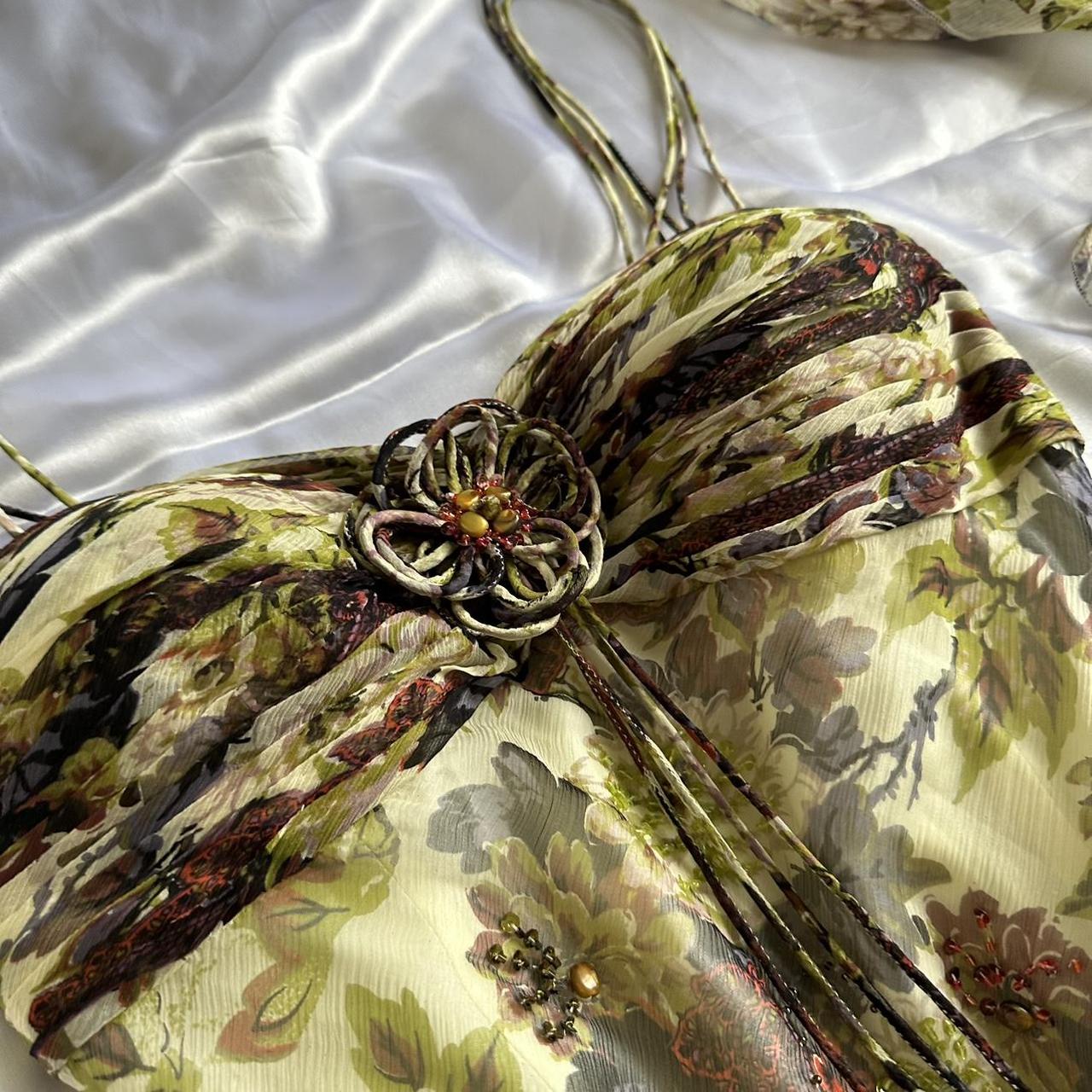 Women's Green and Brown Dress