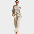 Relaxed Cold-Shoulder Knit Set