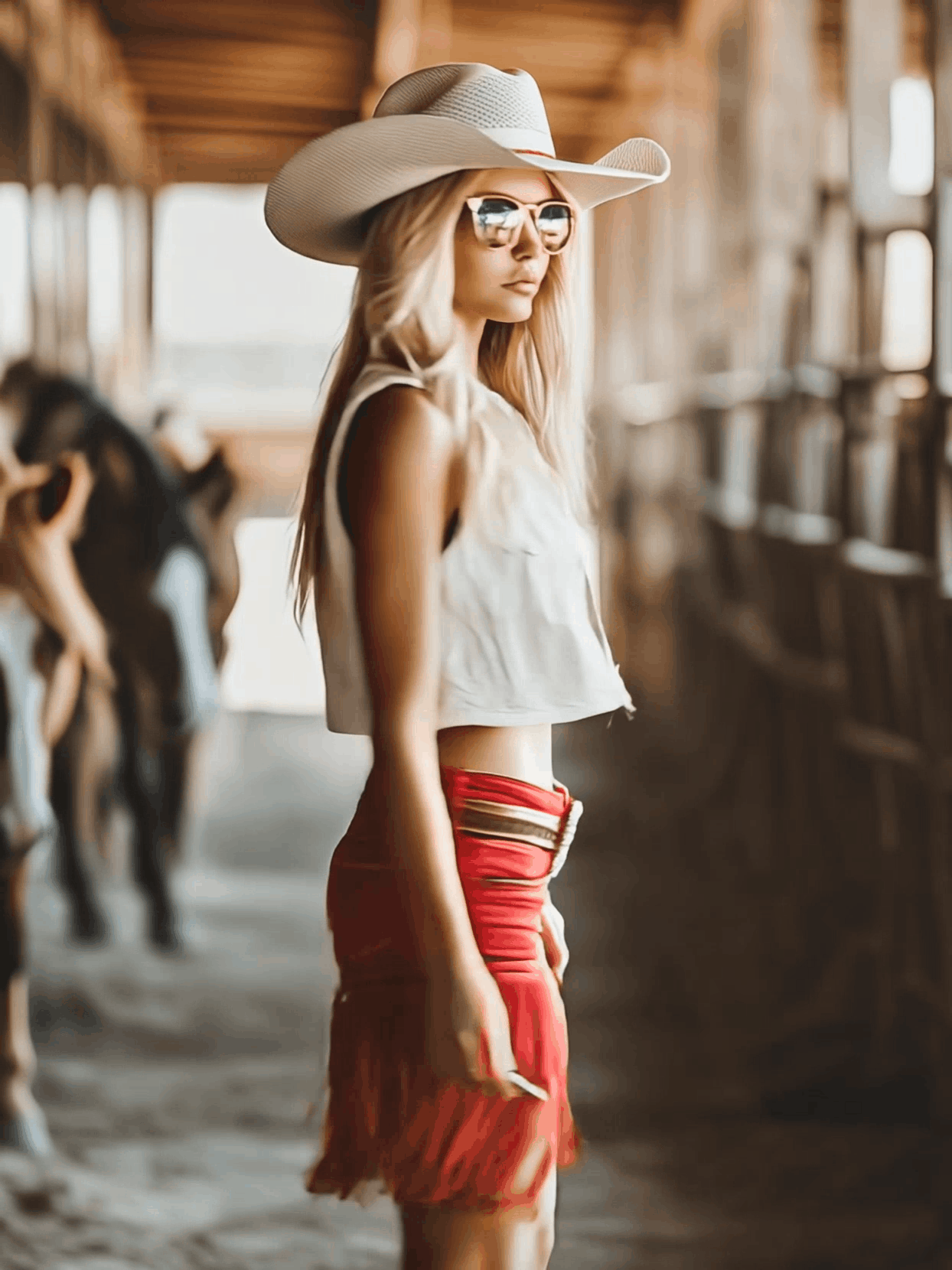 [24-hour shipping out]Western Vintage Red Tassel Shorts