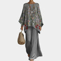 Boho Floral Embroidered Two-Piece Set