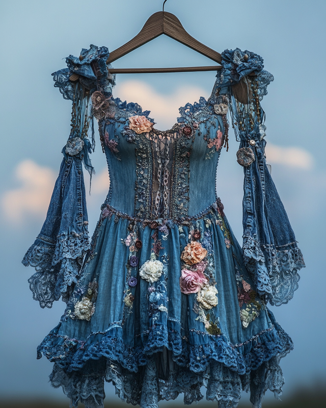 Summer colorful vacation patchwork contrast dress b4bc