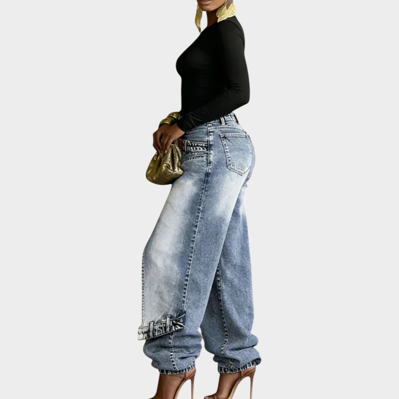Chic Denim Two Piece Set