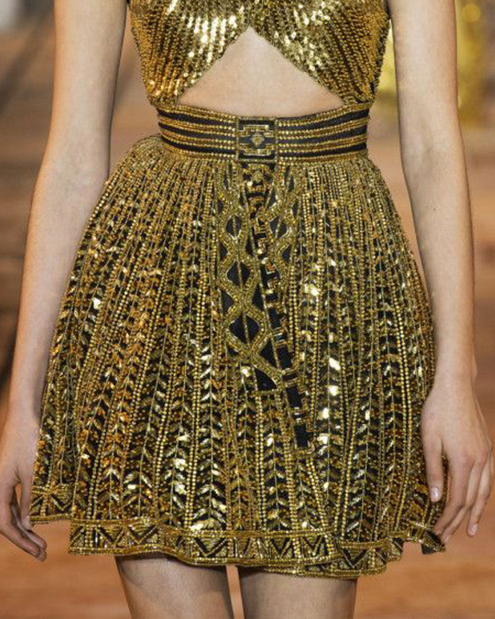 Sexy Embroidered Sequin Mini Dress