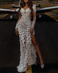 Women's Sexy Two Piece Evening Gown