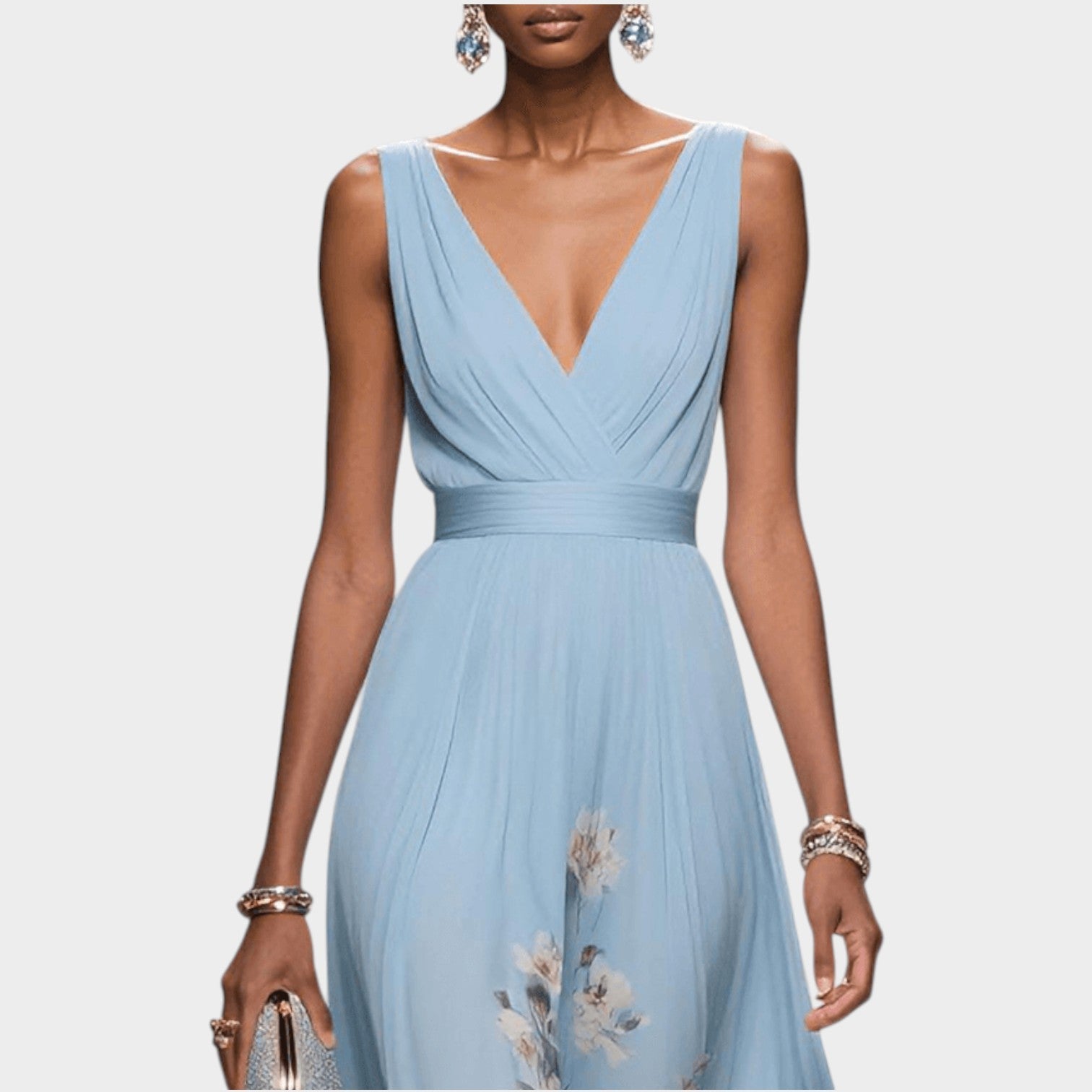 Elegant Flow Floral Maxi Dress
