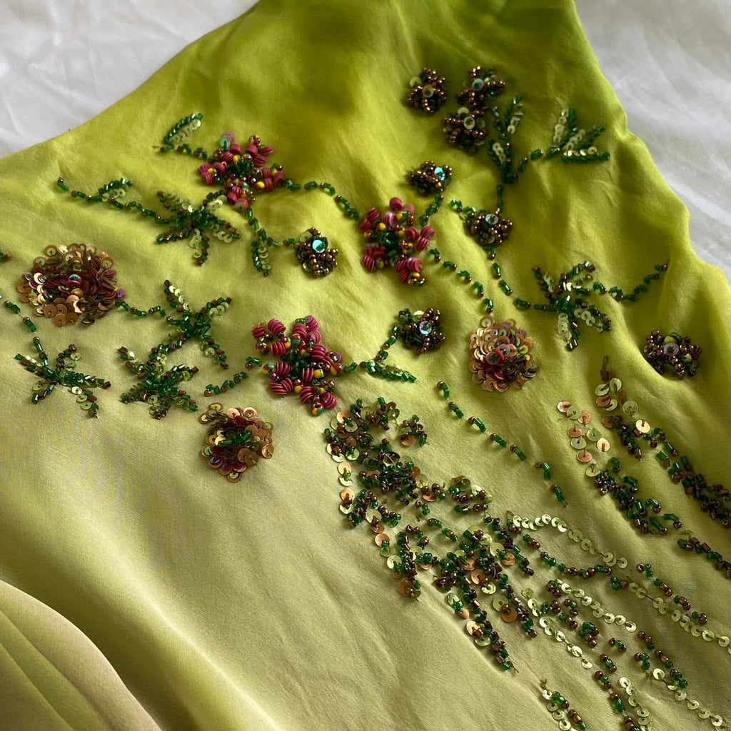 Women's Green and Brown Dress