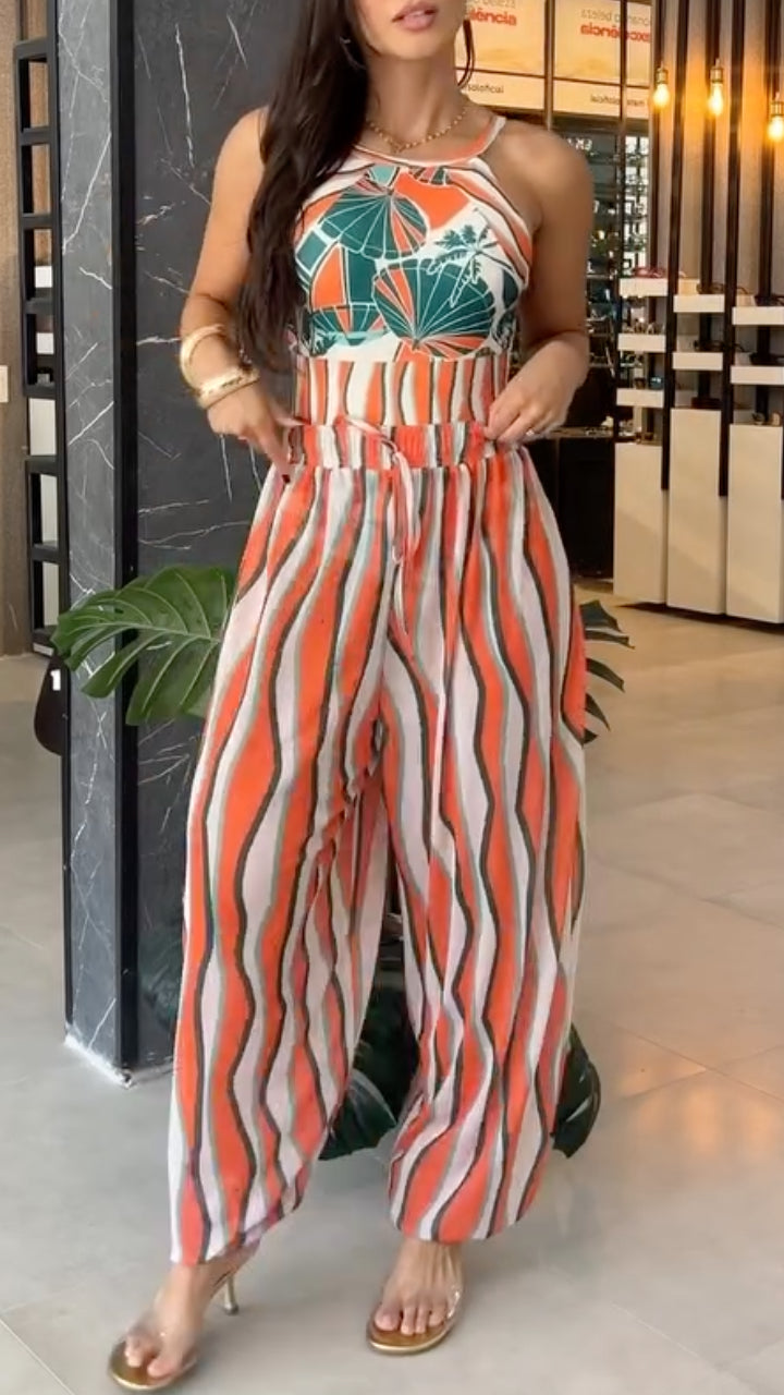 Tropical Print Vacation 2‑Piece Set