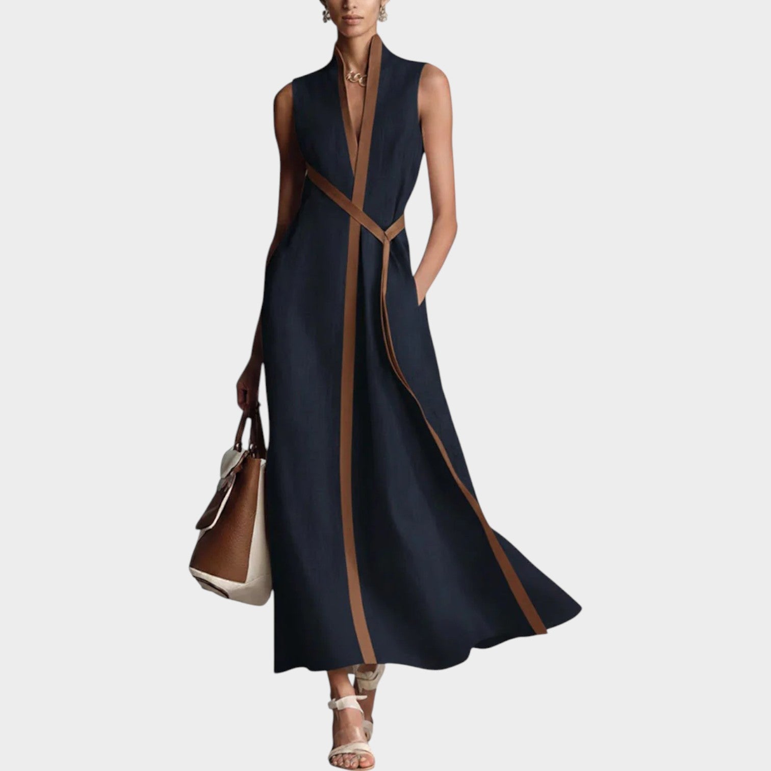 Tailored Wrap Maxi Dress
