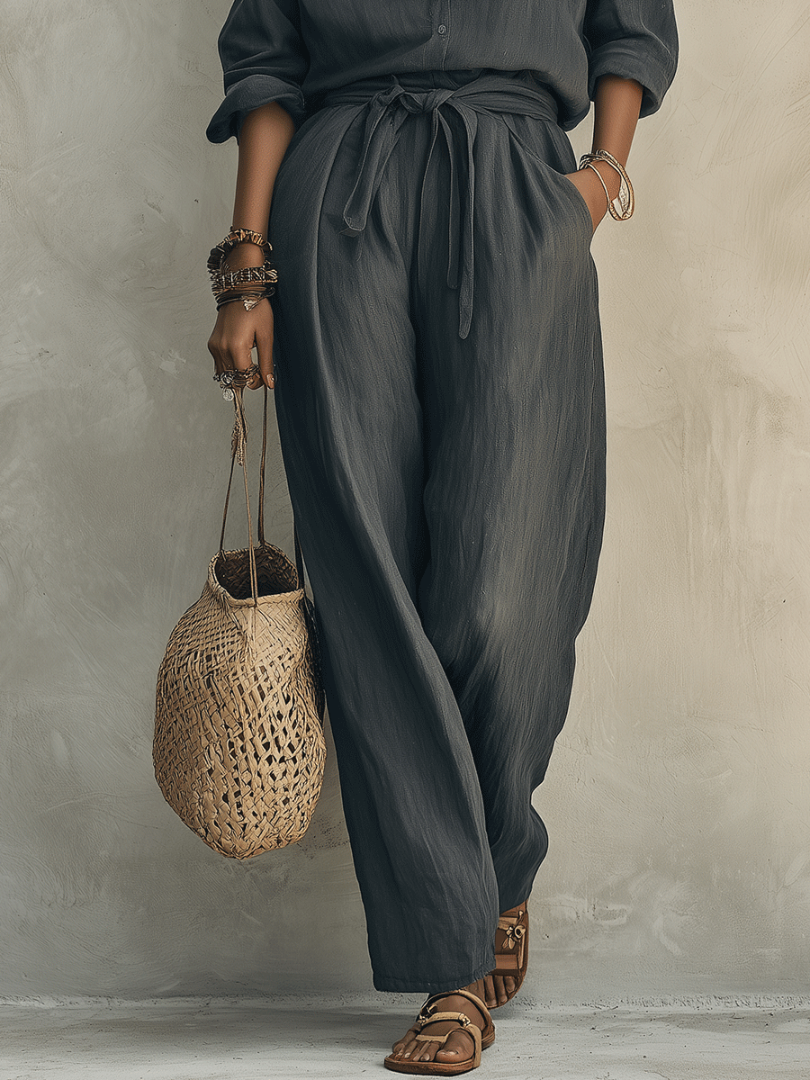Elegant Relaxed Vacation Midnight Grey Set