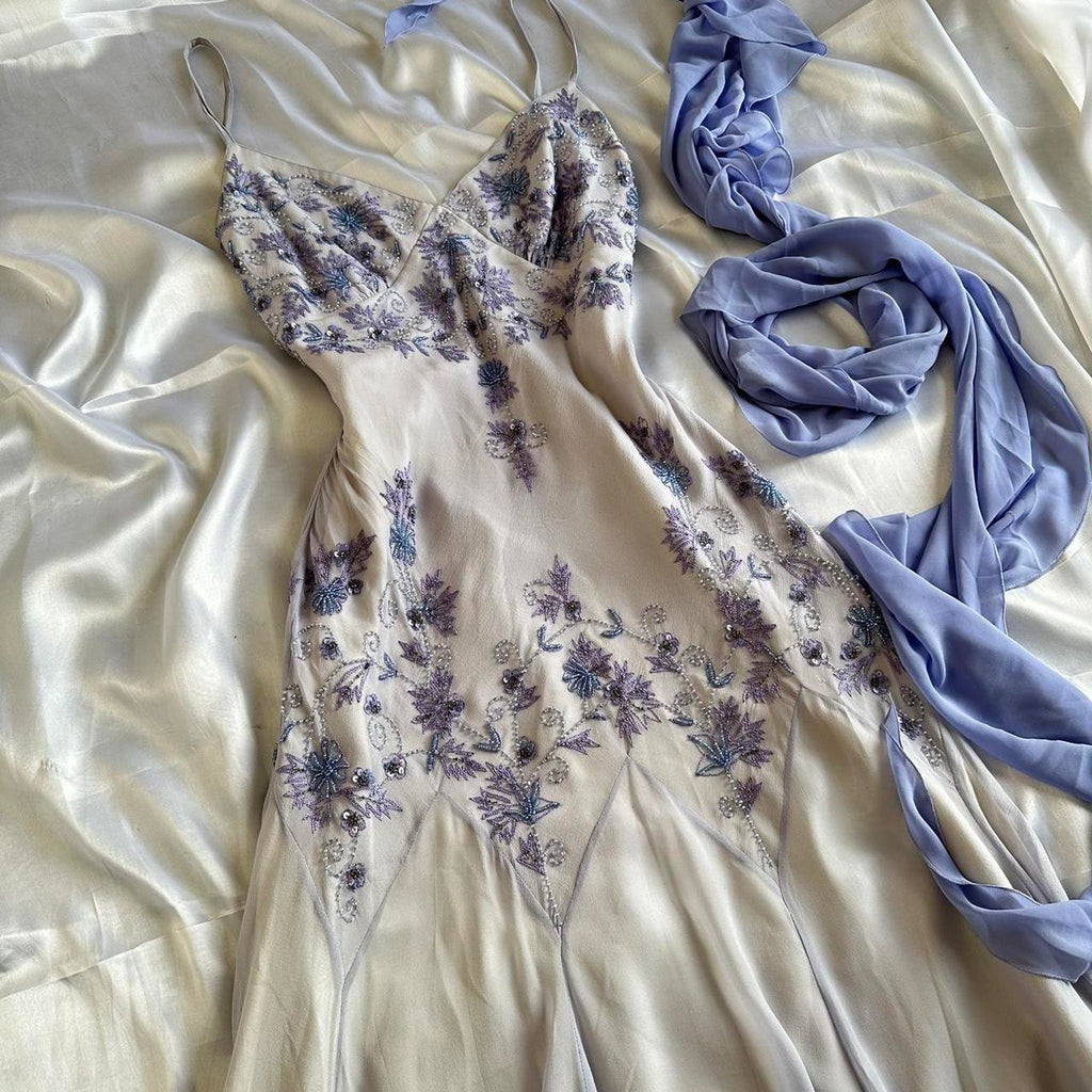 Women's Purple and Blue Dress