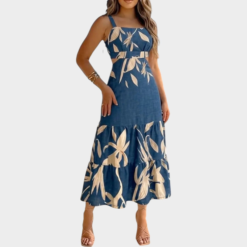 Floral Cut-Out Midi Dress