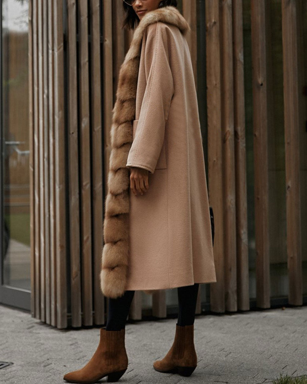 Mink Trim Coat