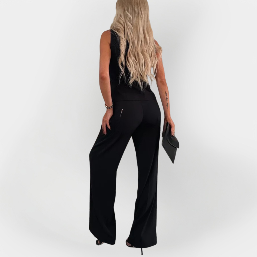 Elegant Trouser Set with Sleeveless Top