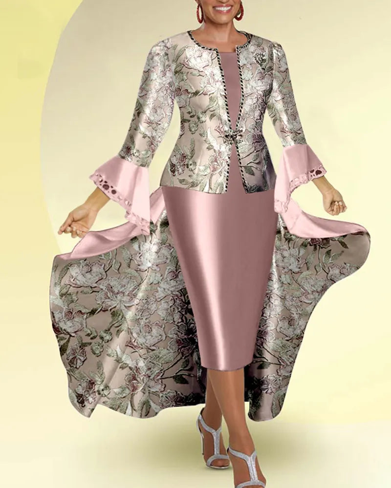 Versatile Elegant Print Women's Dress