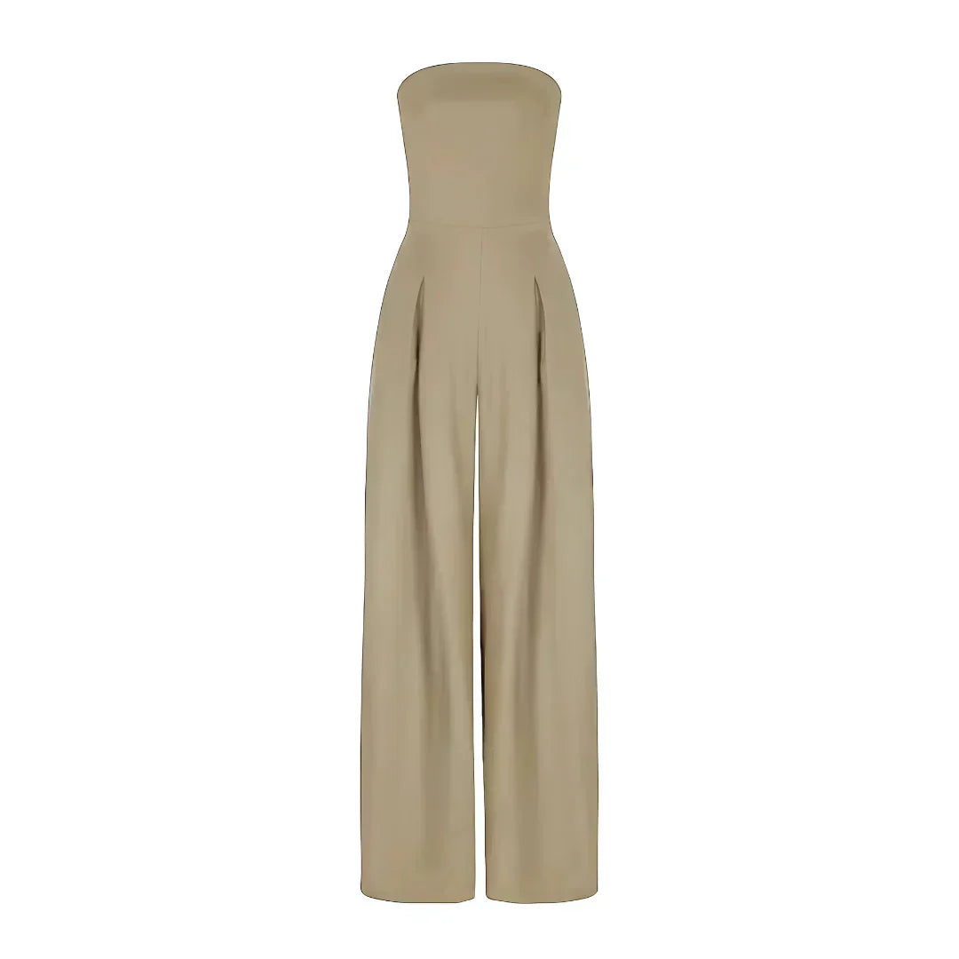 Strapless Jumpsuit with Corset