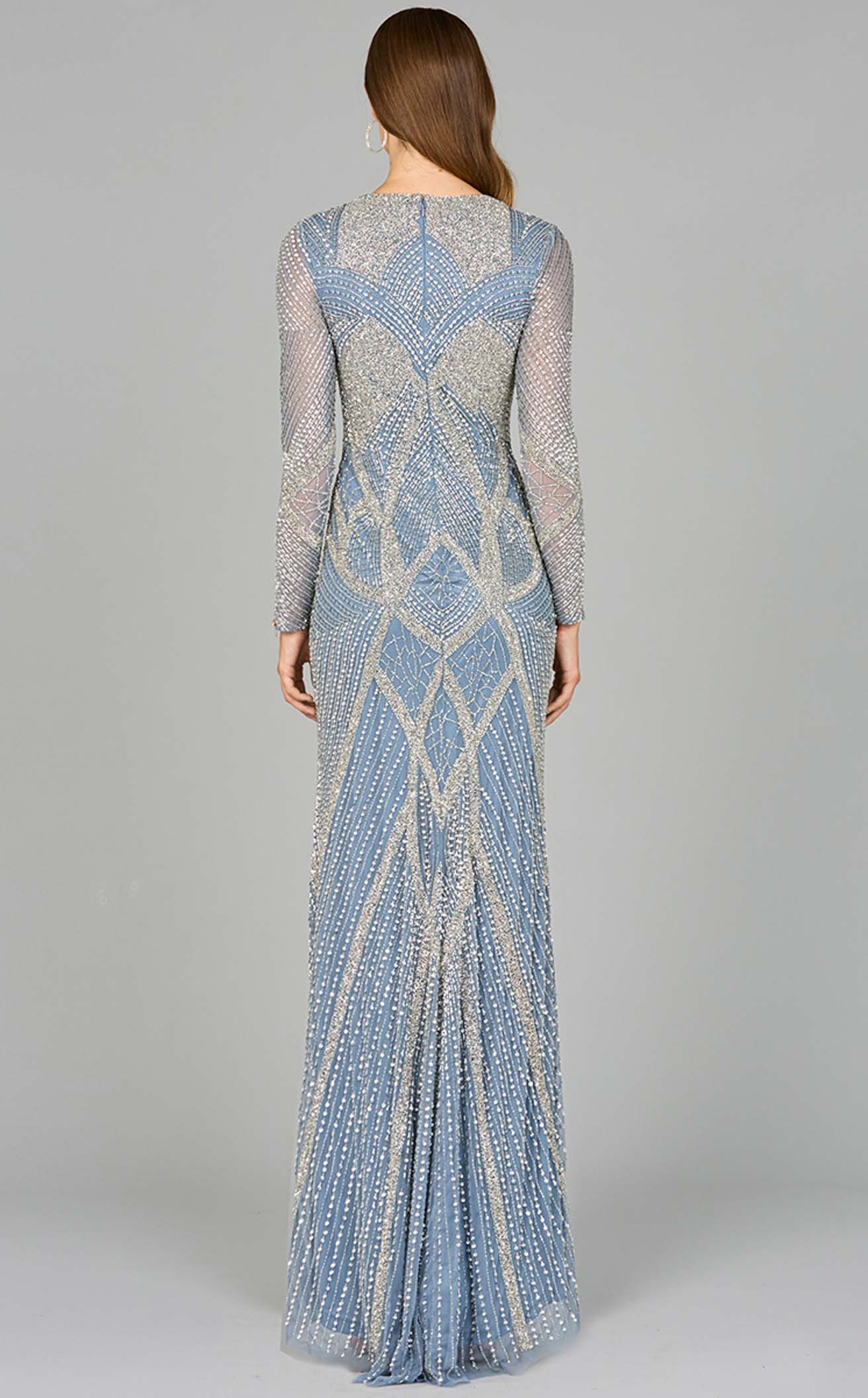 Lara 29112 Long Sleeves V-neckline Sheath Dress