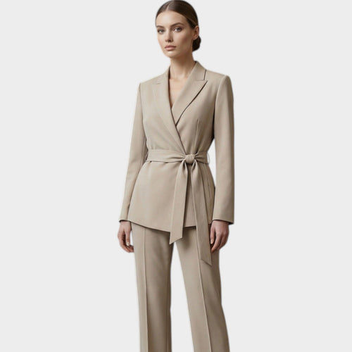 Belted Tailored Pantsuit