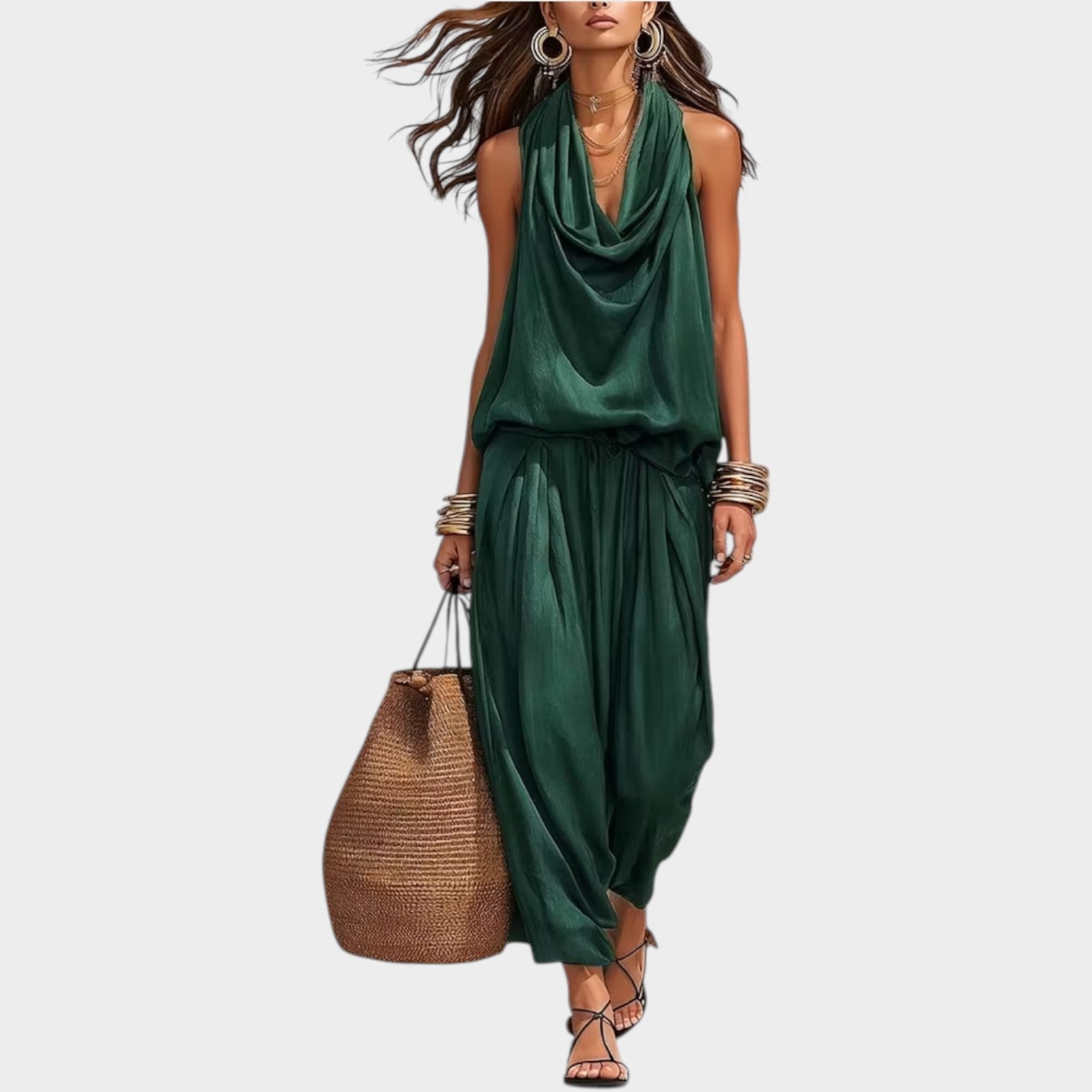 Draped Resort Two-Piece Set