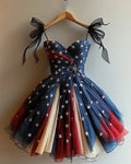 Summer Casual Independence Day Themed Dress f2fd