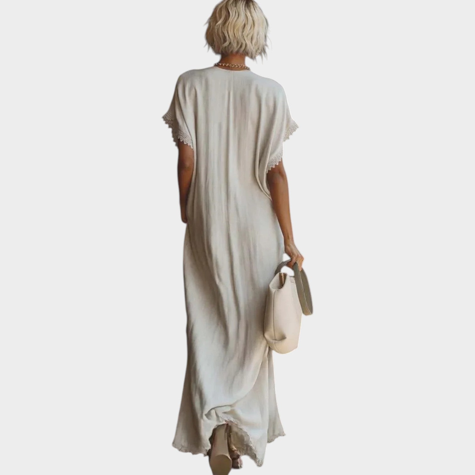 Deep V-Neck Maxi Dress