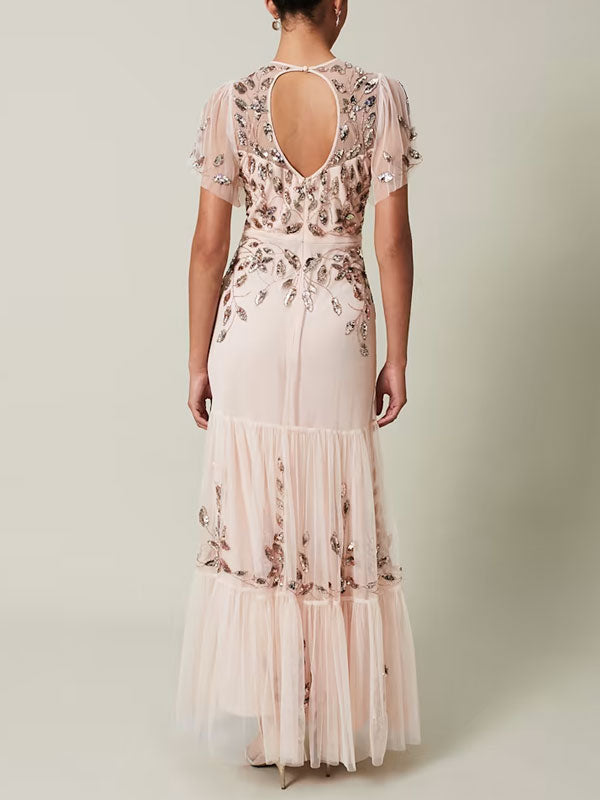Embellished Tulle Women's Gowns