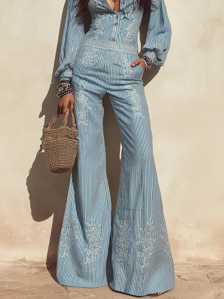 Sunlit Riviera Wide-Leg Jumpsuit