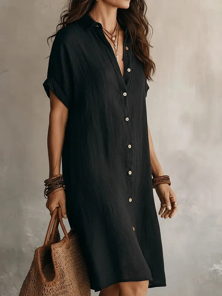 Boho Deep V-Neck Maxi Dress with Pockets