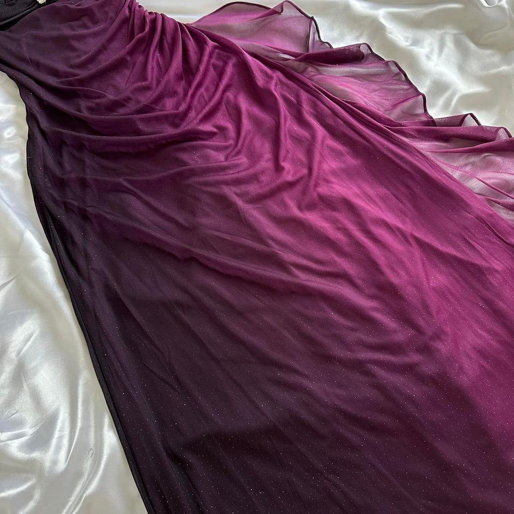 Betsy & Adam Women's Purple and Black Dress