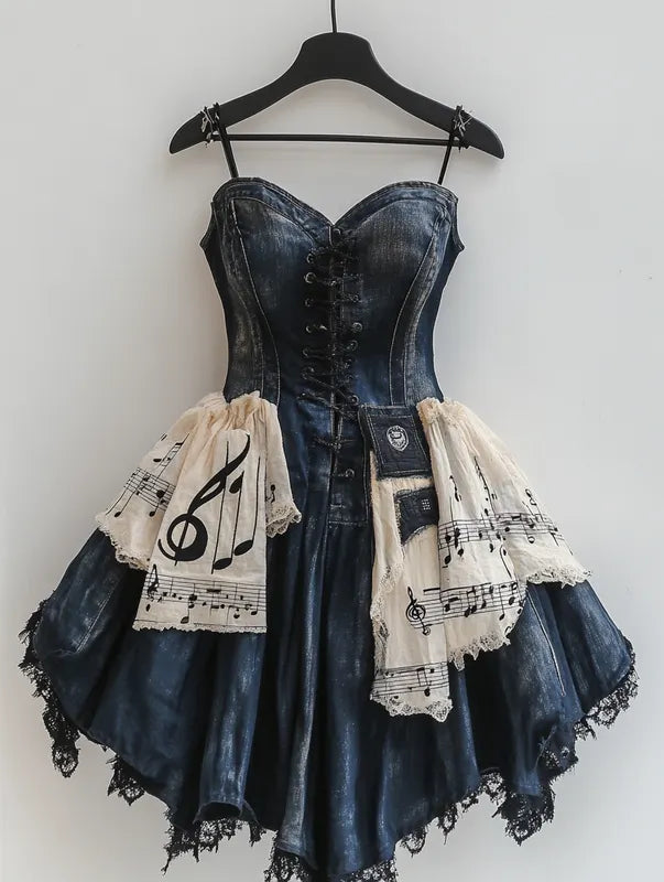 Summer Music Theme Fashion Design Dress 30ec