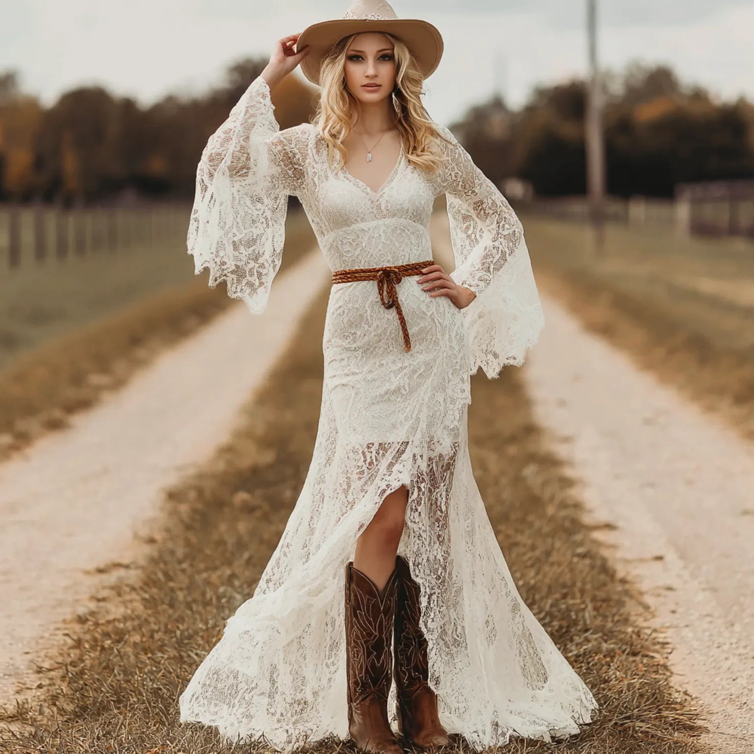 Women's Vintage Bohemian Lace Dress