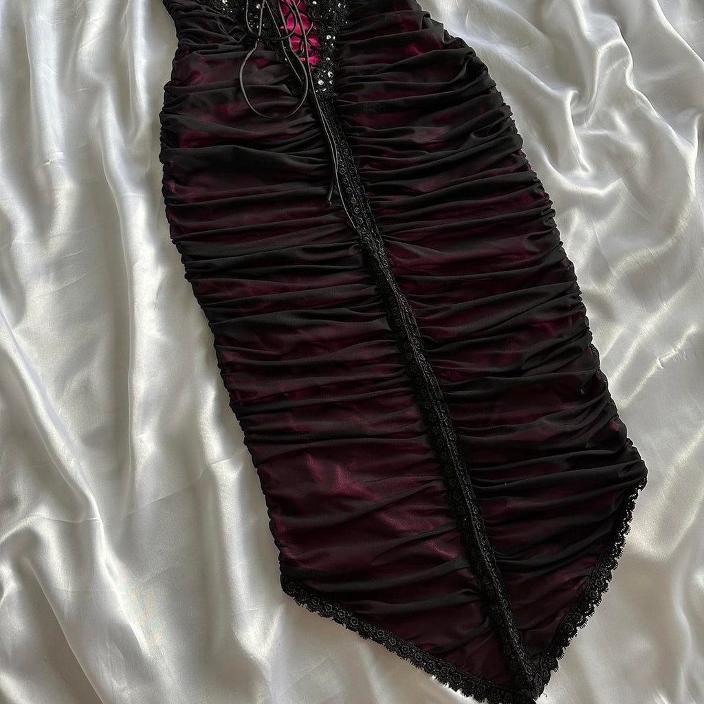 Women's Pink and Cream Dress
