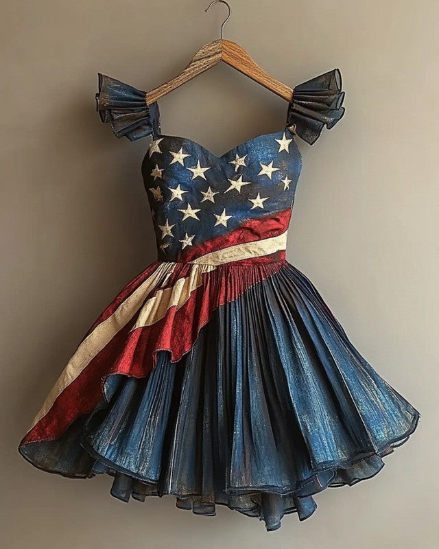 Summer Casual Independence Day Themed Dress 486e