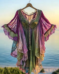 Summer Vacation Ruffle Lace Chiffon Contrast Dress a9db